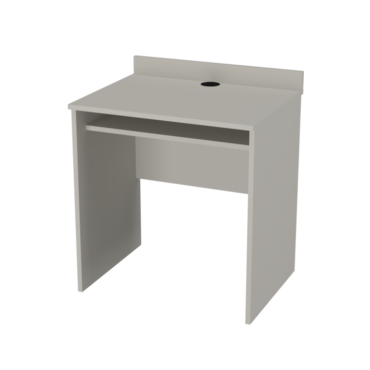 Biurko małe z półką pod blatem N^3 - jasnoszare