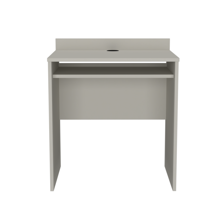 Biurko małe z półką pod blatem N^3 - jasnoszare