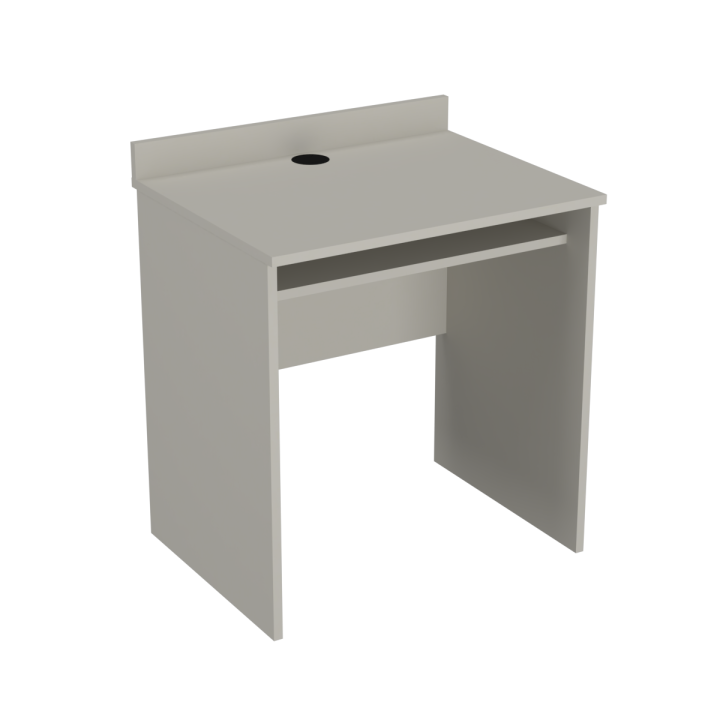 Biurko małe z półką pod blatem N^3 - jasnoszare