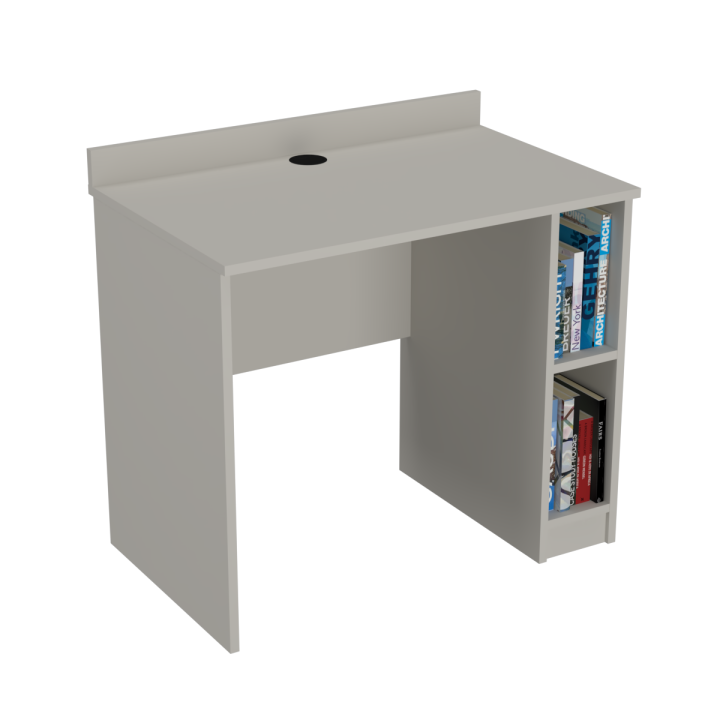 Biurko z półkami N^1 - jasnoszare