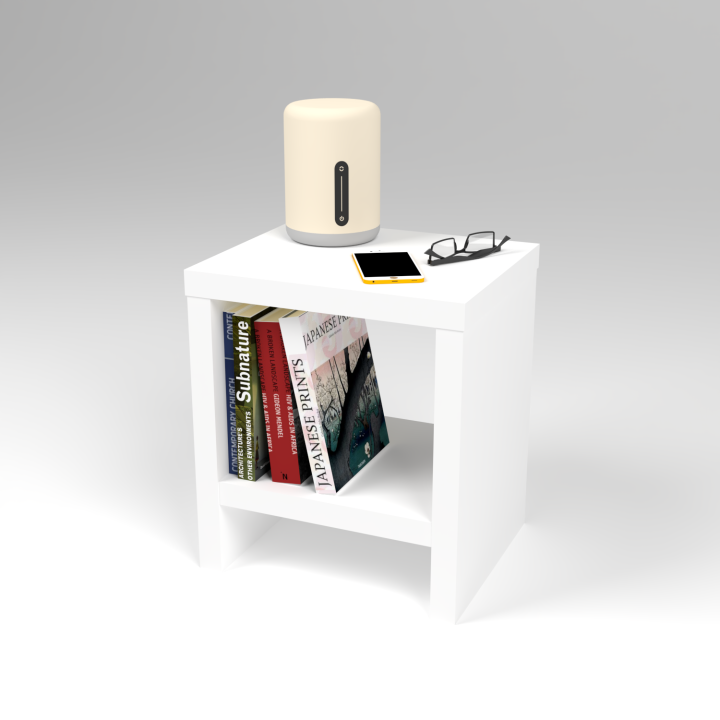 Szafka nocna z półką N^2 - biała