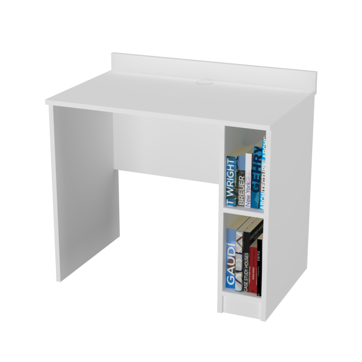 Biurko z półkami N^1 - białe
