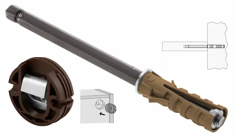 Ukryte mocowania półek